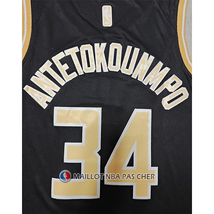 Maillot Milwaukee Bucks Giannis Antetokounmpo Select Series Or Noir